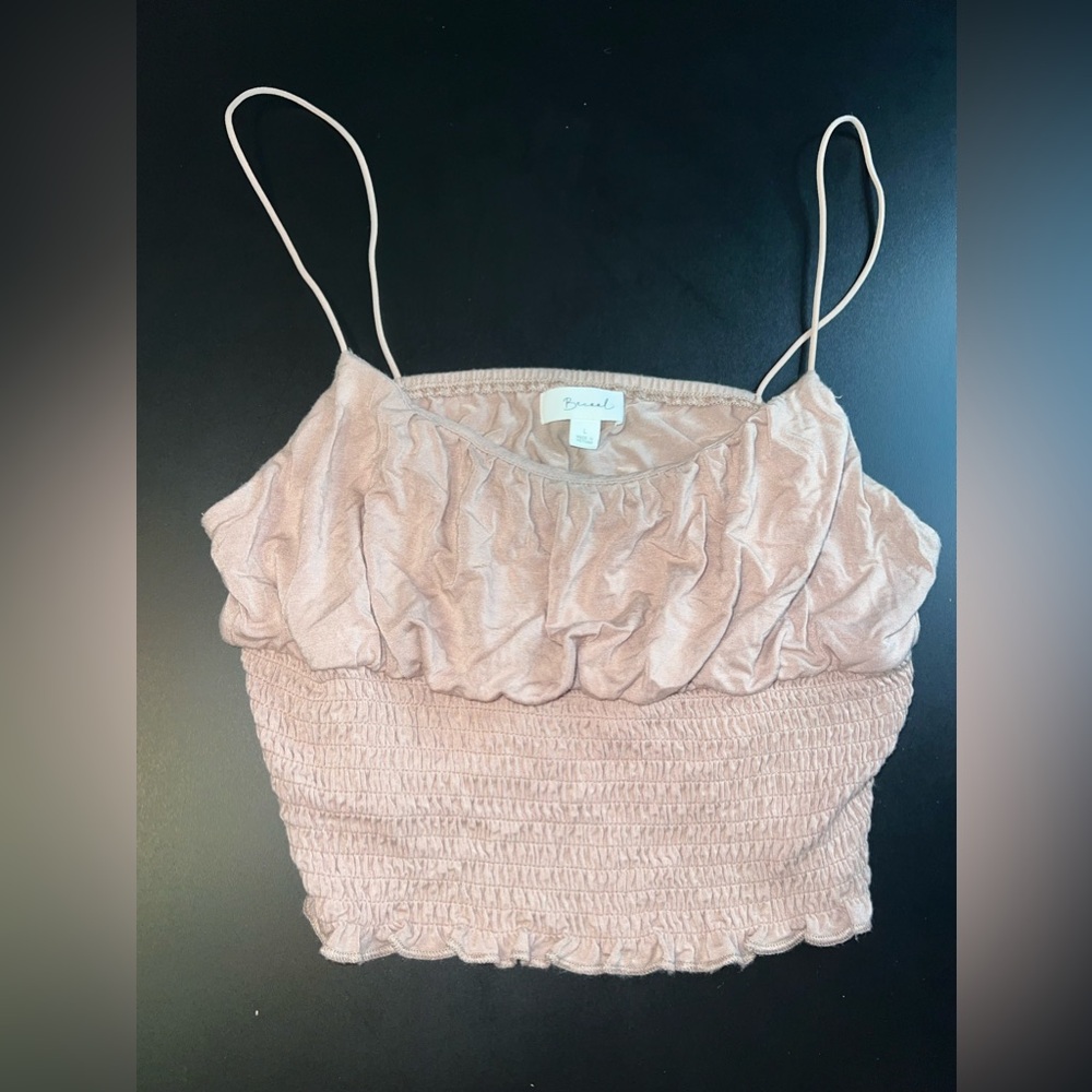 Becool Smocked Cropped Tank Top Size Large GUC